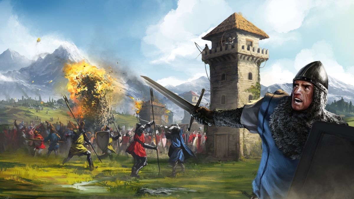 Age of Empires 2 soldiers charging into battle