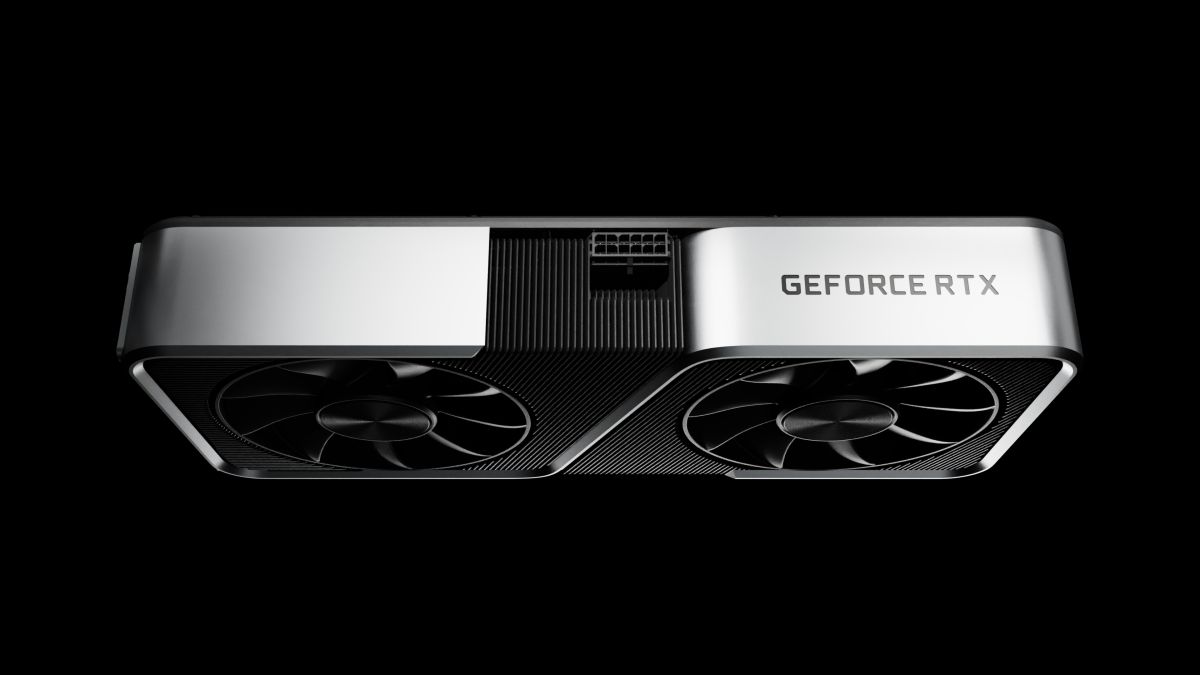 Nvidia GeForce RTX 3060 Ti shown side-on