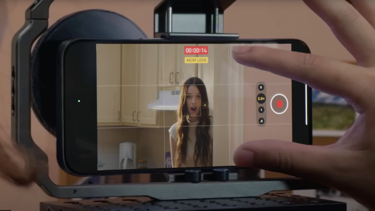 The iPhone 15 Pro being used in an Olivia Rodrigo music video