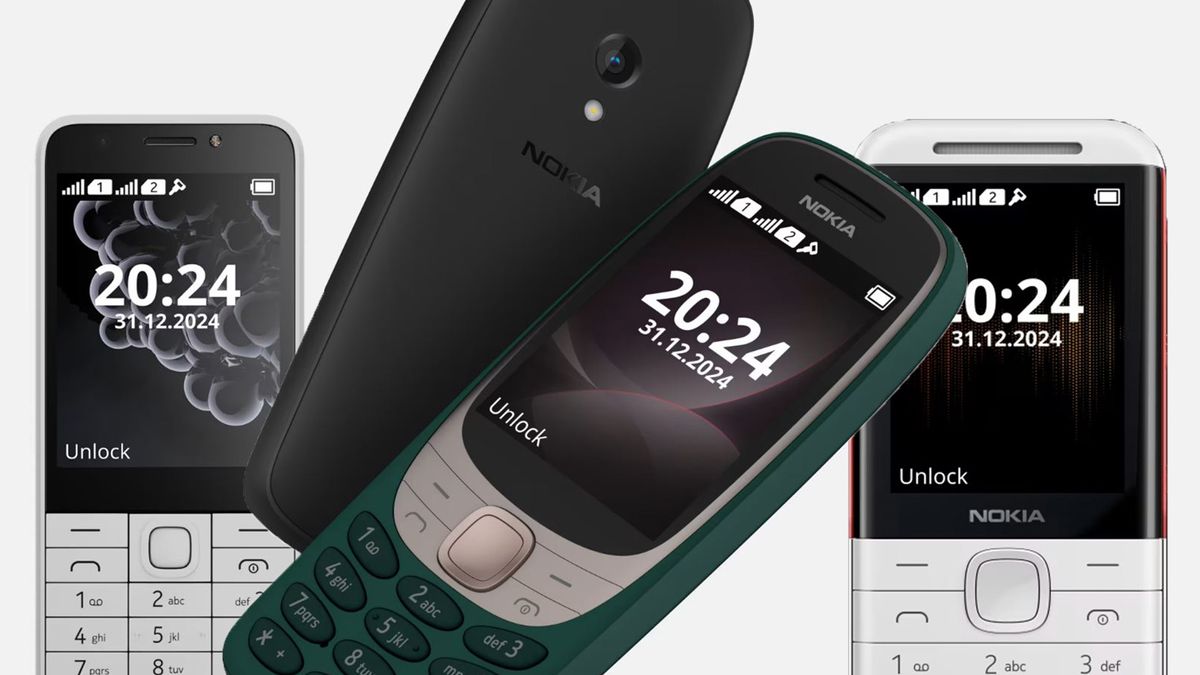 Composite of three new Nokia phones