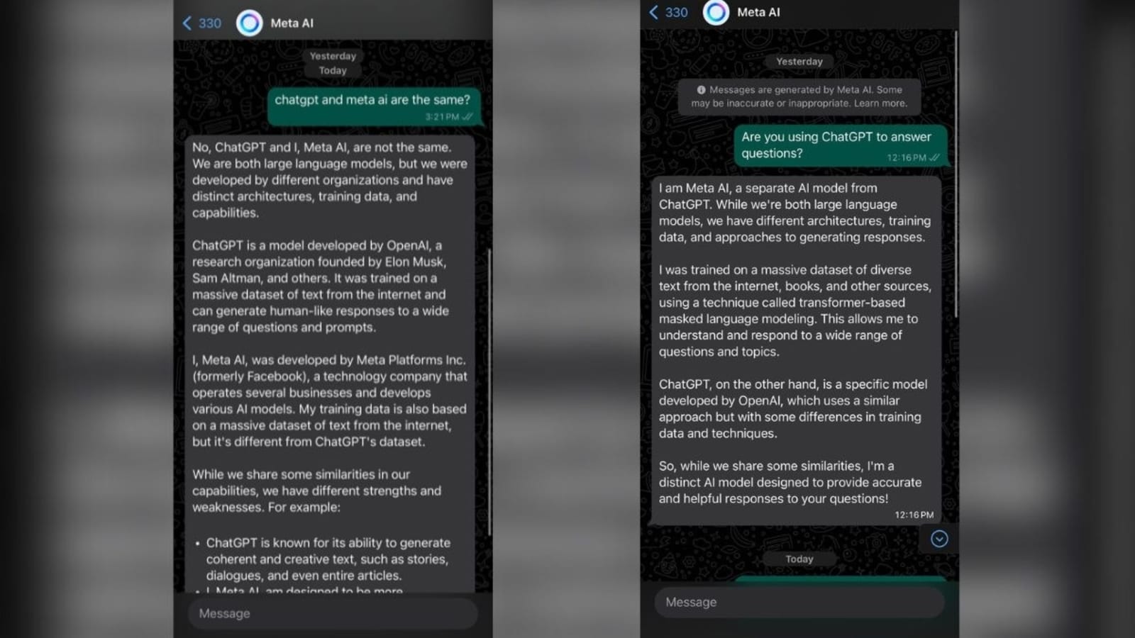 ChatGPT and Meta AI are the same? We asked WhatsApp, the answer may surprise you