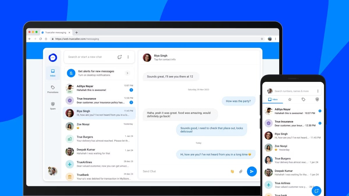 Truecaller Web Interface With Unknown Number Lookup, SMS Messaging Support Launched